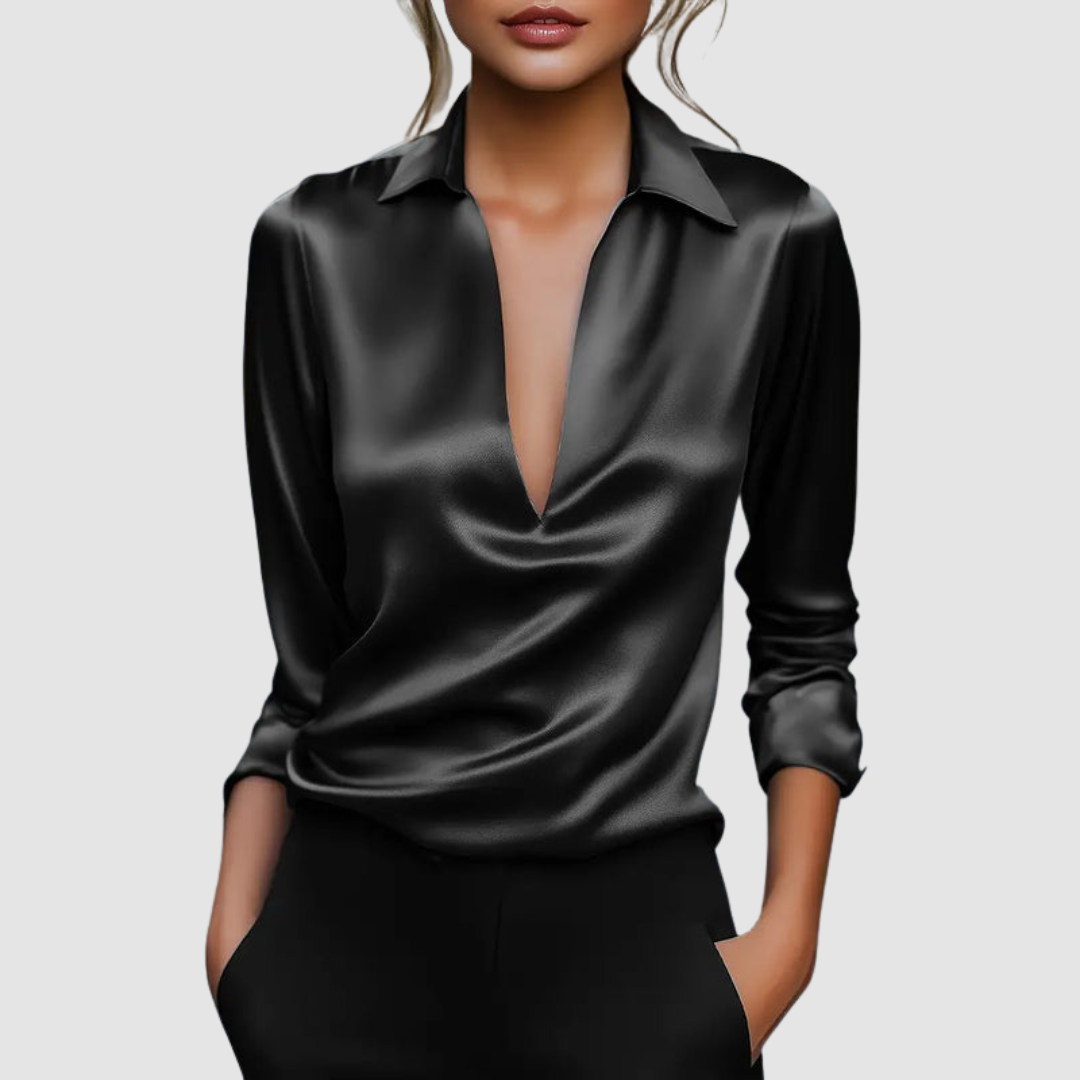 Astrid™ Elegant Satin Blouse