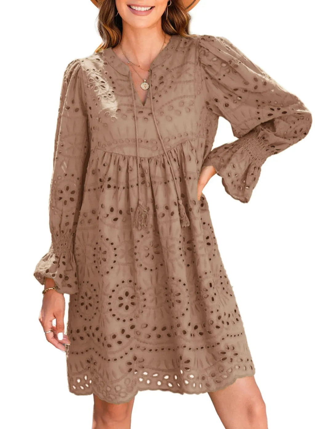 Kirelle - Breathable V-Neck Skirt Dress