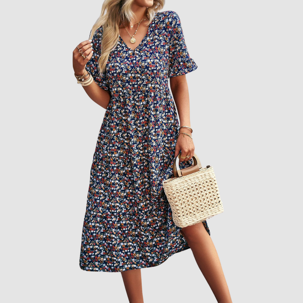 Thalia™ V-Neck Floral Dress