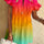 Oriana - Effortless Elegance Rainbow Color Dress
