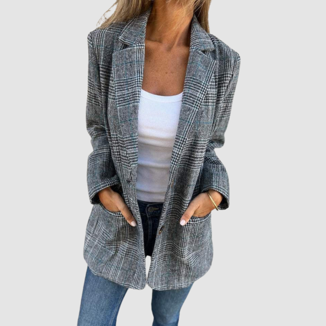 Isabel™ Elegant Plaid Winter Blazer