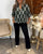 Elspeth - Stylish Geometric Printed Long Sleeve Blouse