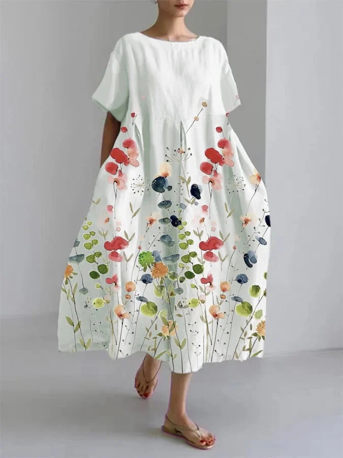 Elisa | Casual Maxi Dress with Floral Print