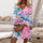 Sylvie - Women's Pink Mini Dress with Bell Sleeves