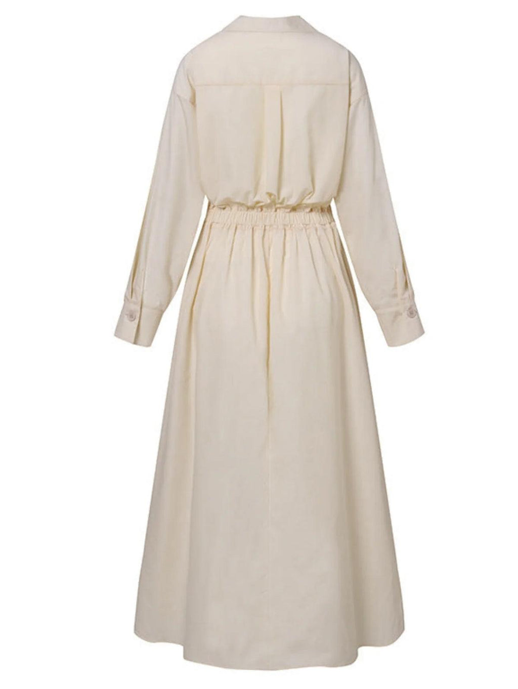 Elsie™ Elegant Button Lapel Midi Dress