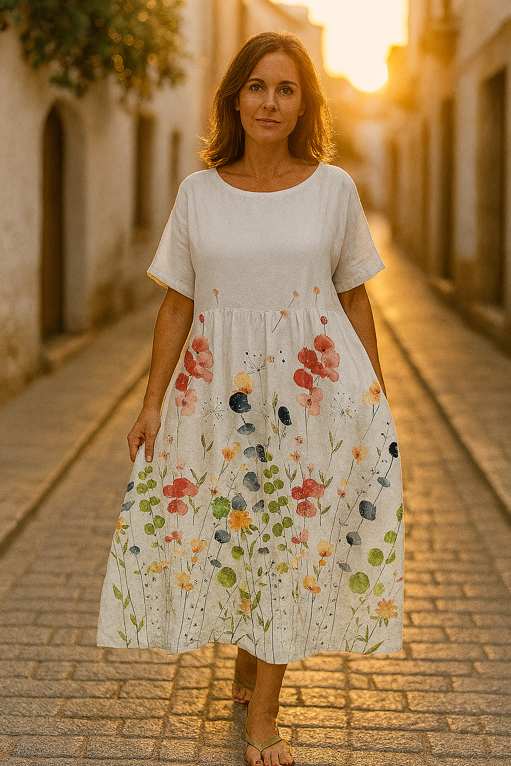 Elisa | Casual Maxi Dress with Floral Print