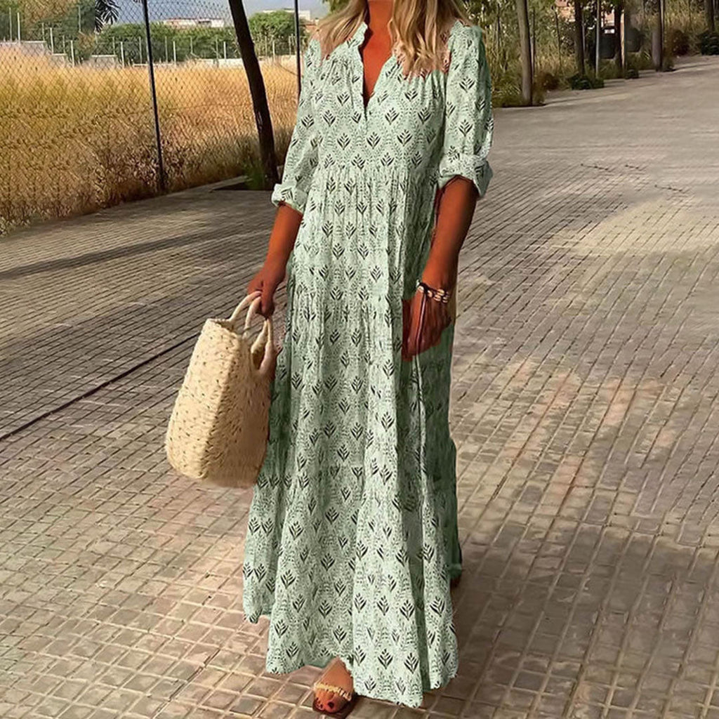 Alexa - Elegant Flowy Boho Maxi Dress