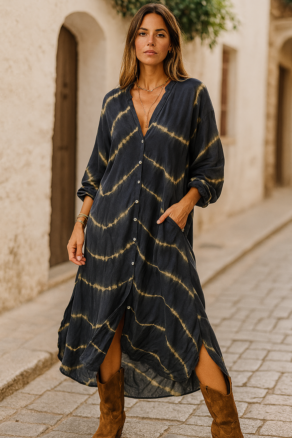 Julia | Striped Maxi Dress