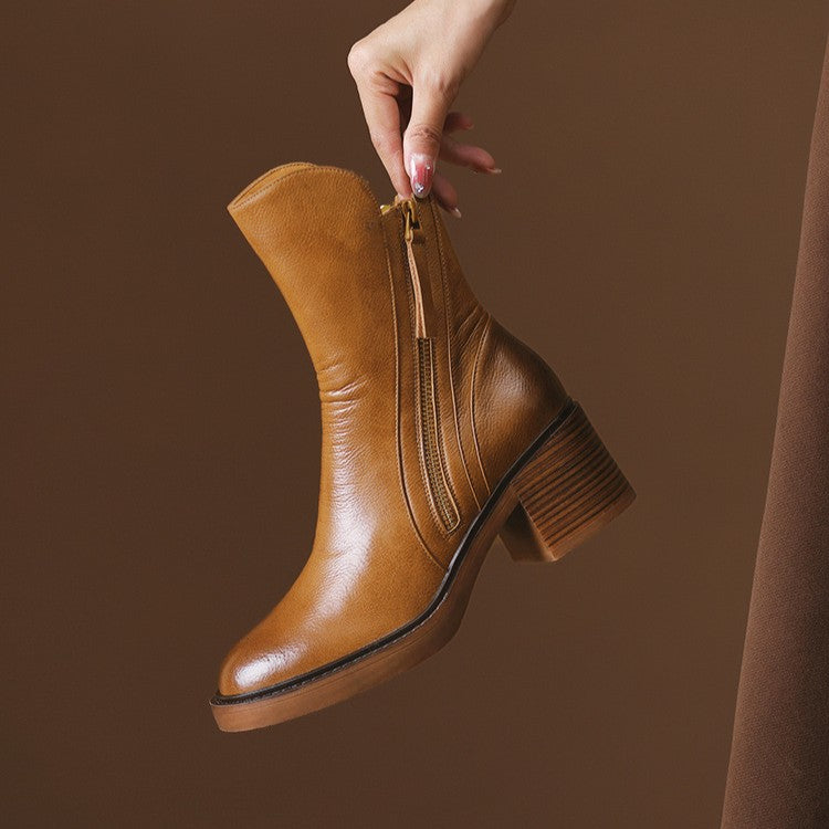 Norwen Stacked-Heel Boots