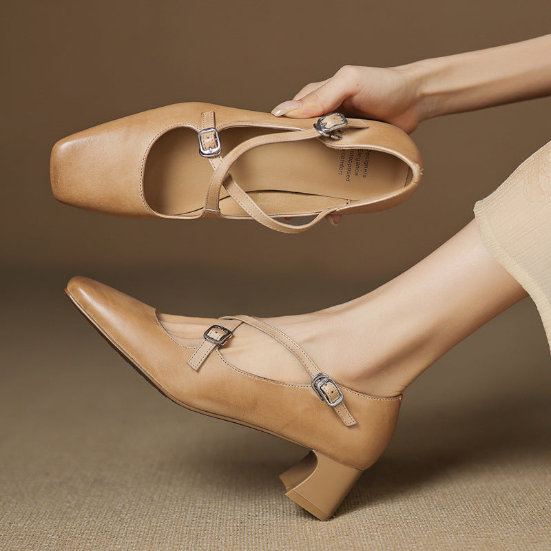 Marvane Leather Heels