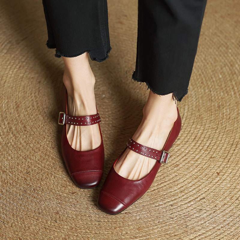 Avelyn Leather Mary Janes