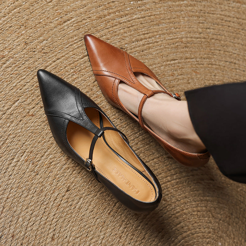 Aveline Lambskin Leather Heels