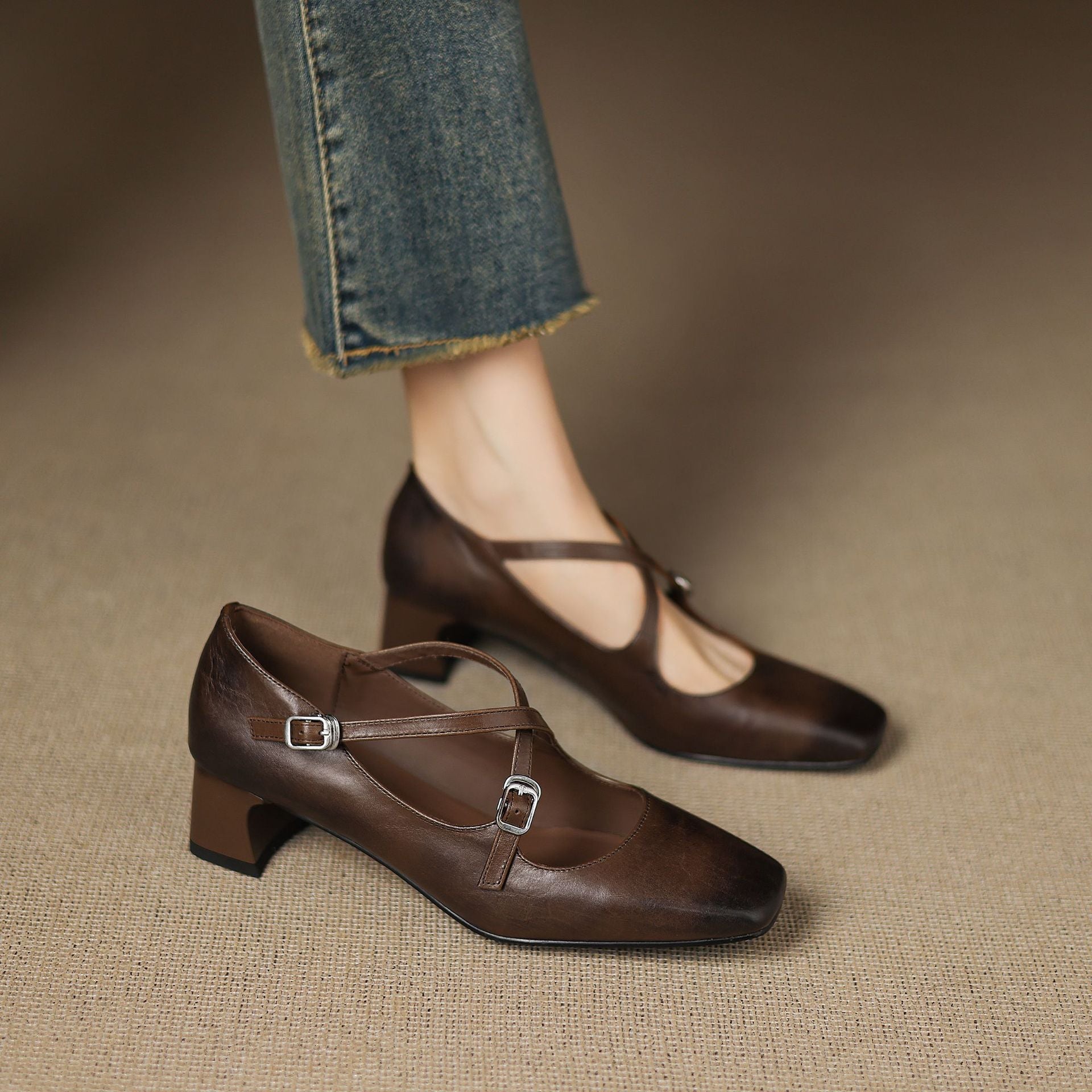 Marvane Leather Heels