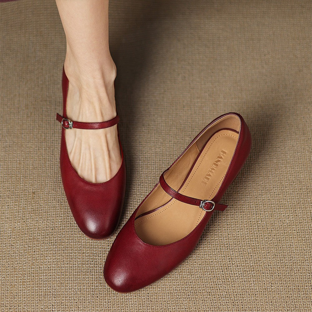 Caelen Leather Block Heels