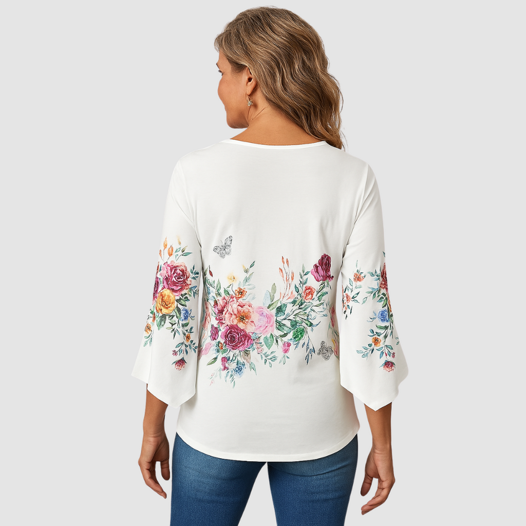 Eva™ Timeless breathable floral blouse