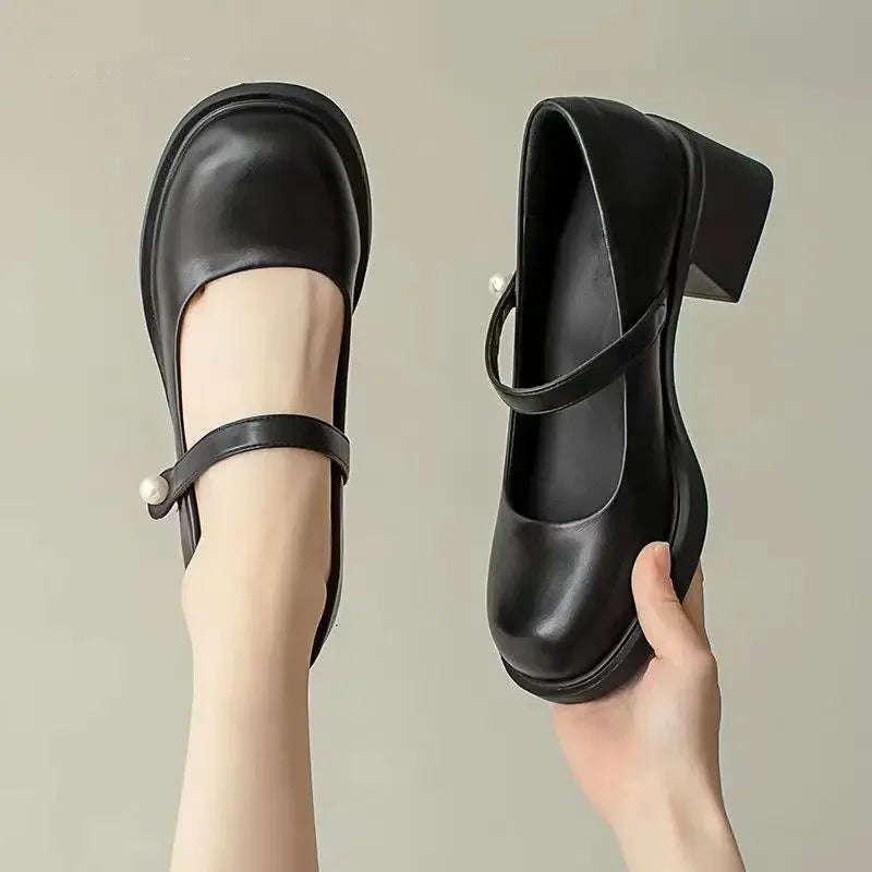 Chunky Heel Mary Janes
