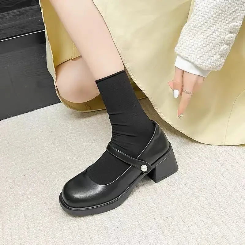 Chunky Heel Mary Janes