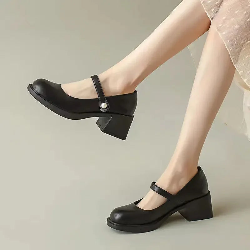 Chunky Heel Mary Janes