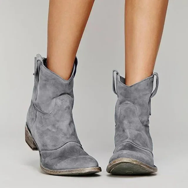 Nola™ – Vintage Cowboy Ankle Boots