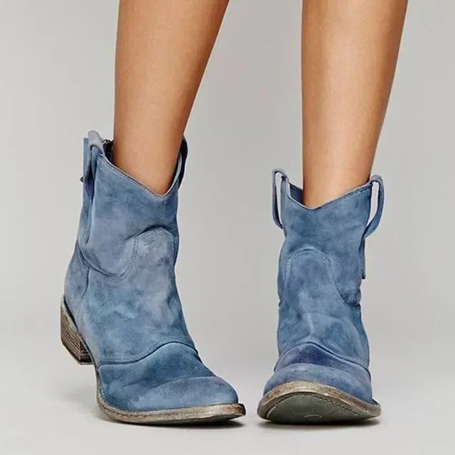 Nola™ – Vintage Cowboy Ankle Boots