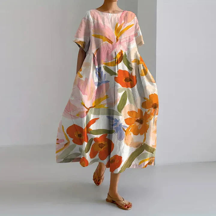 Elisa | Casual Maxi Dress with Floral Print