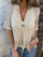 Tindra - V-Neck Hollow Out Knit Top