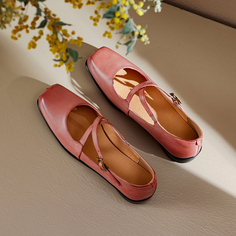 Edith Leather Mary Janes