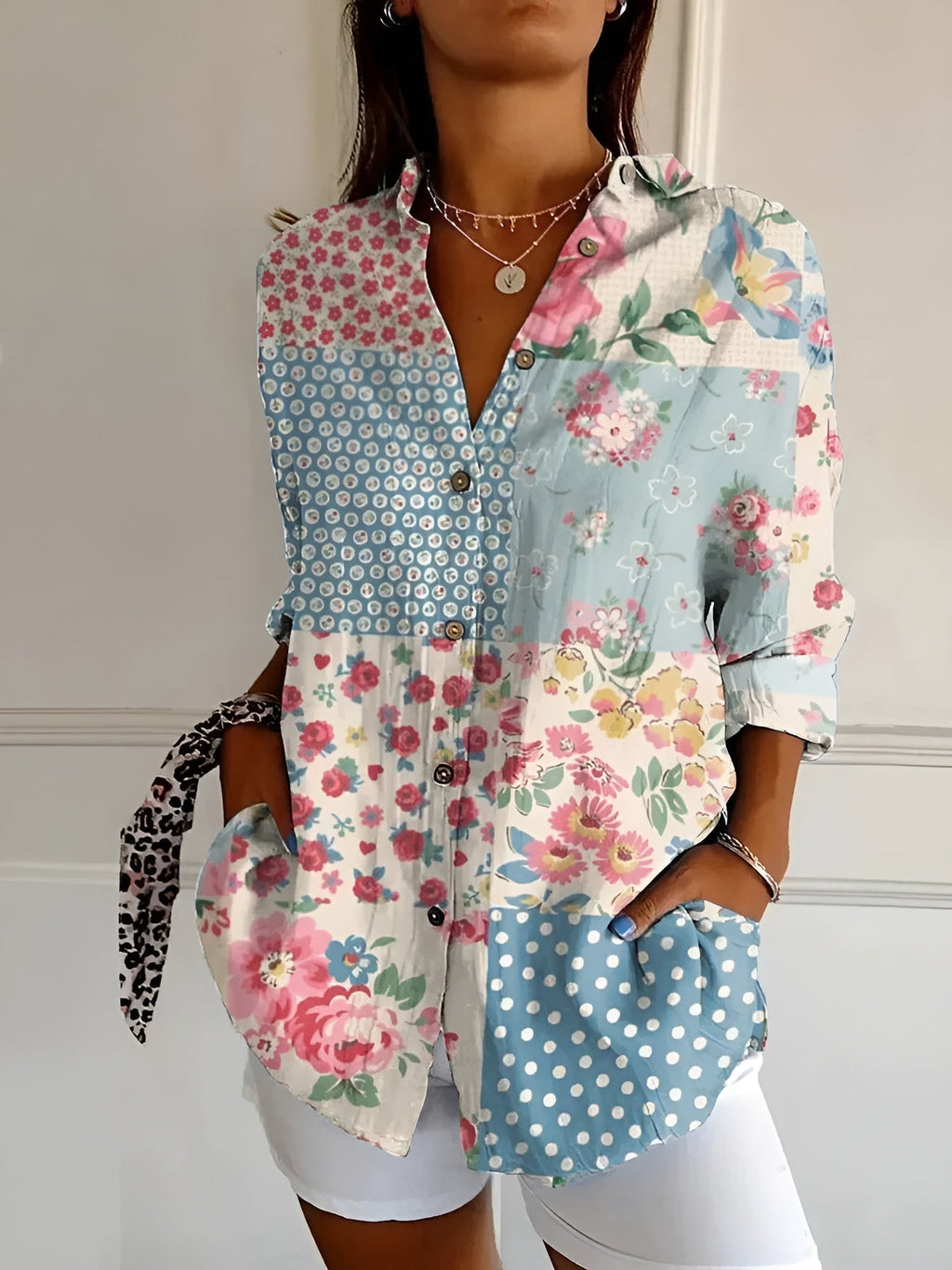 Halcyon - Women's Printed Button-Up Shirt